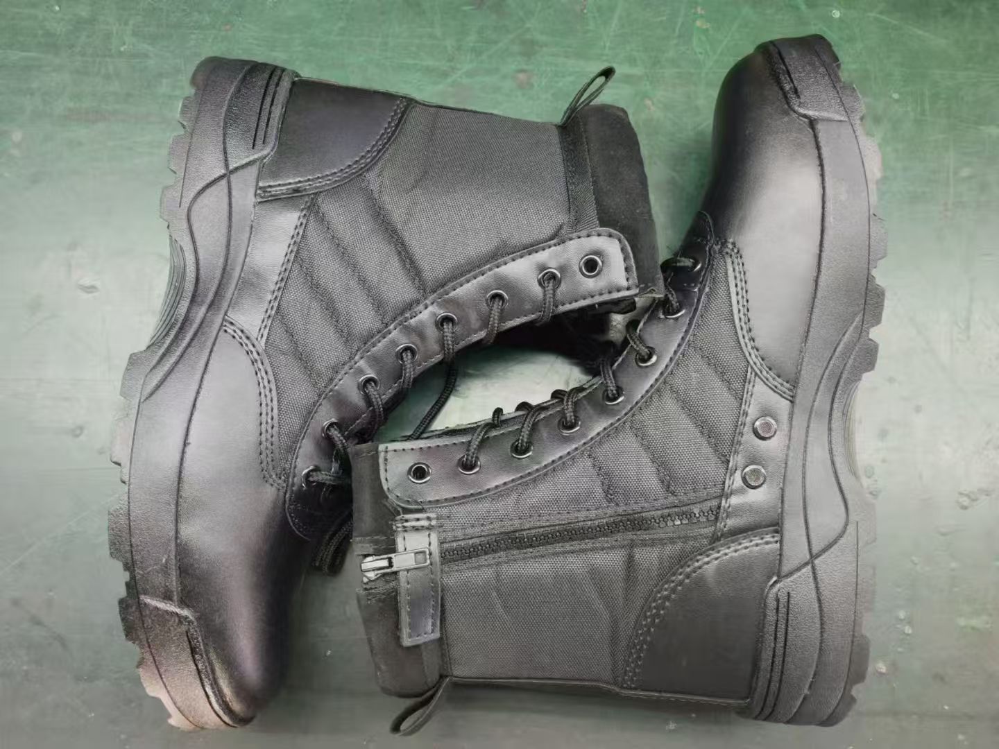 Tactical Black Long Neck Shoes